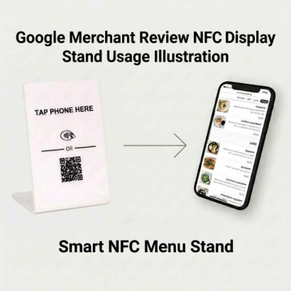 NFC Google Review Stand & Digital Menu for Restaurants