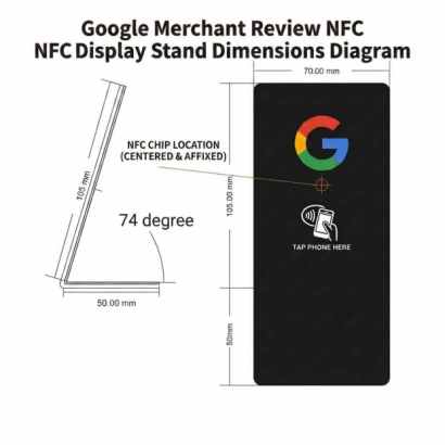 NFC Google Review Stand & Digital Menu for Restaurants